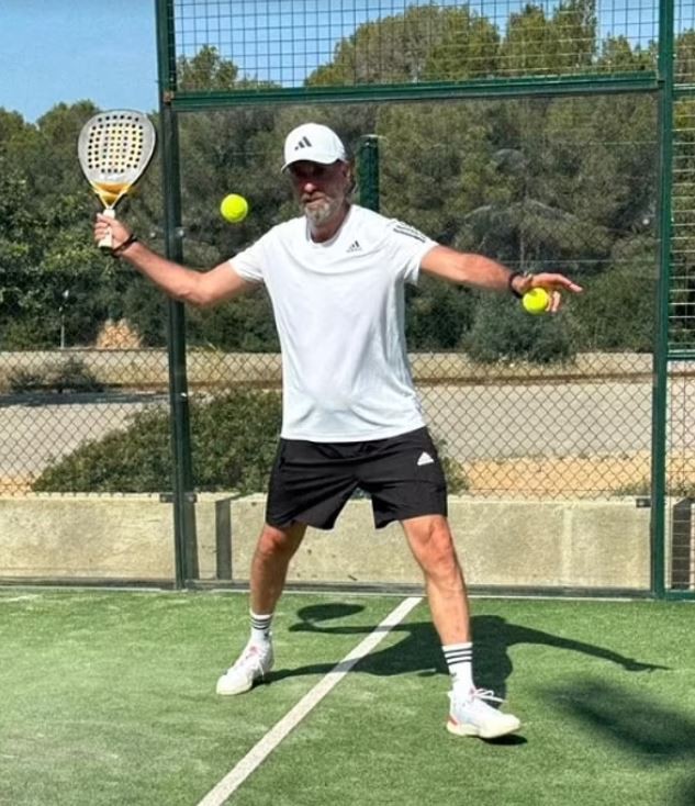 Klopp practices his padel game at the exclusive members only Mallorca Country Club