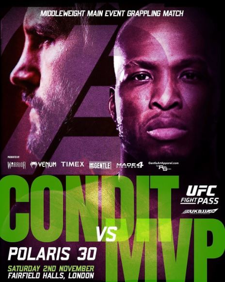 a poster for a match between condit and polaris 30