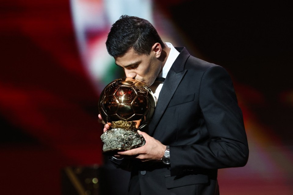 Rodri was crowned the 2024 Ballon d'Or winner