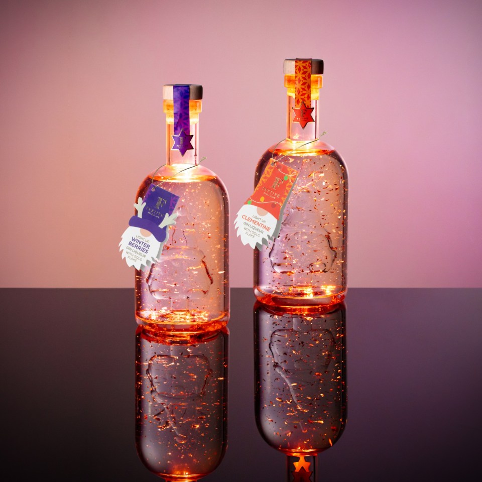 B&M have introduced the brand-new Light-up Gonk Gin Liqueur with gold flakes in two fantastically festive flavours