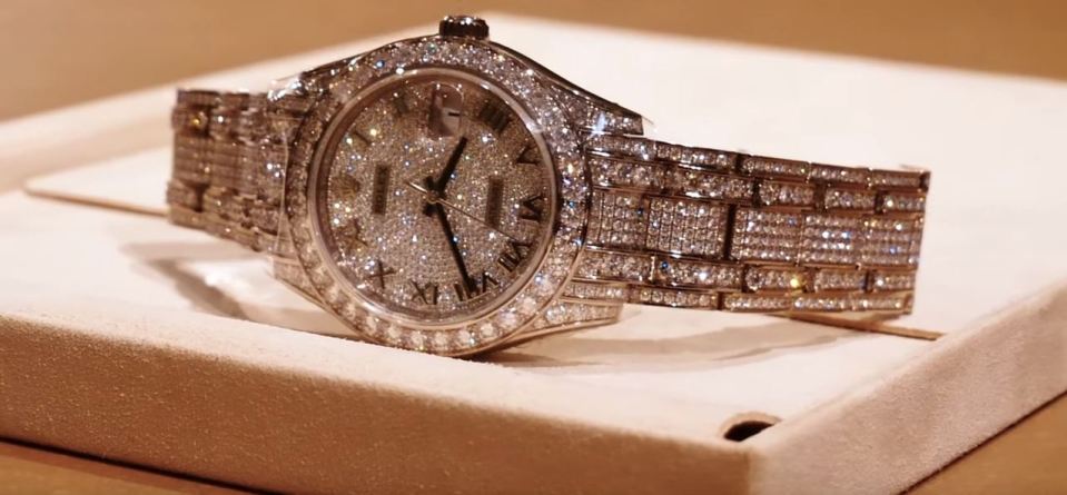 KSI also owns a £150,000 Rolex covered in diamonds