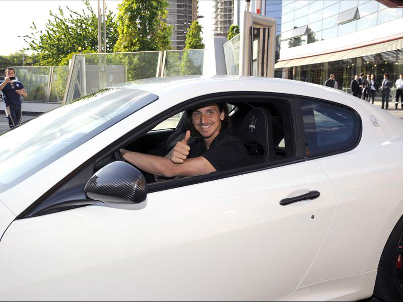 Zlatan has also been spotted driving a Maserati