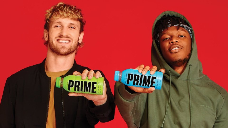 KSI promoting his Prime energy drink with Logan Paul