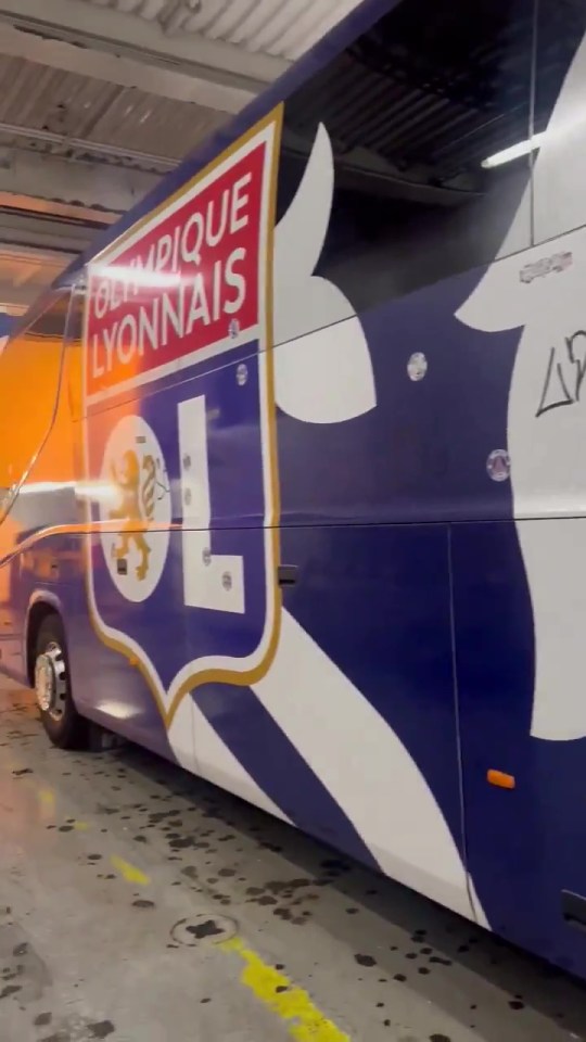 PSG fans vandalised Lyon's team bus