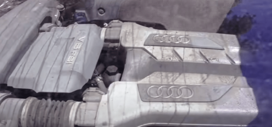 The supercar's V8 engine has been left unused and unloved