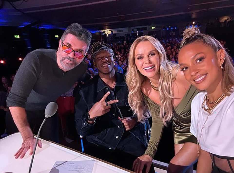 BGT's Simon with KSI, Amanda and Alesha in Blackpool