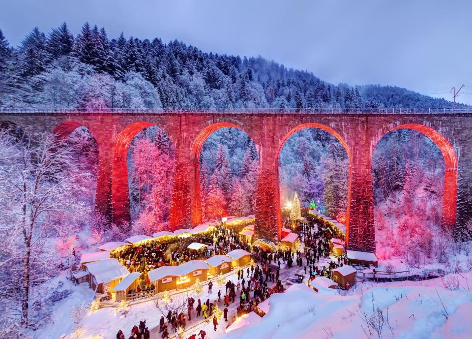 Ravenna Gorge Christmas Market is located between Hinterzarten and Freiburg in southern Germany