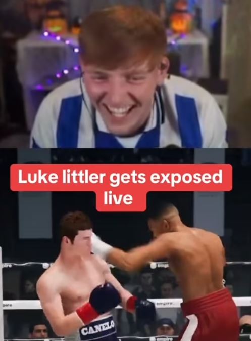 Littler's apparent girlfriend was exposed during a live stream with Angry Ginge (pictured above)