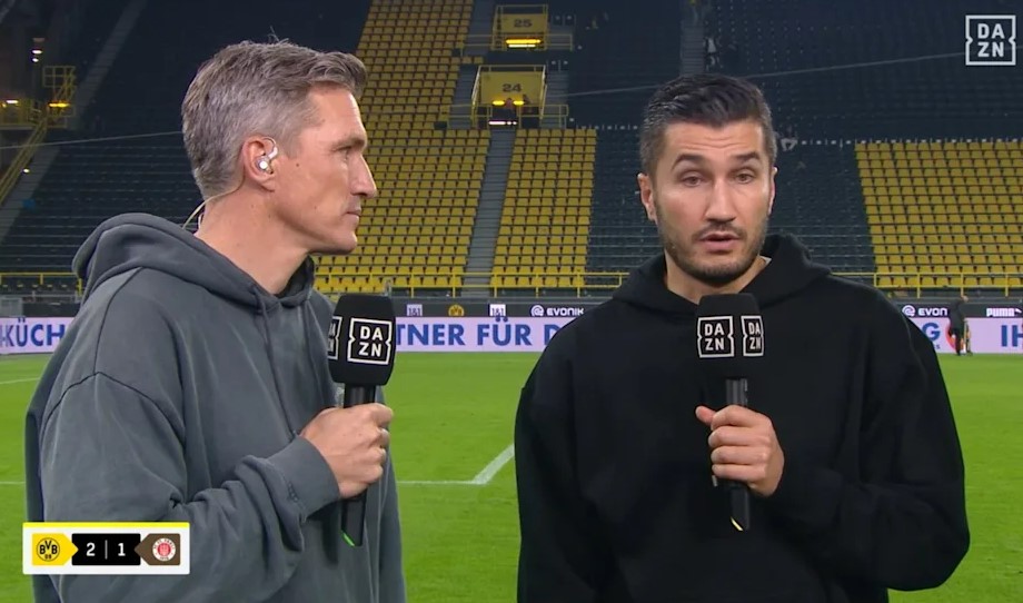 Nuri Sahin (right) did not hold back in his interview following Dortmund vs St Pauli