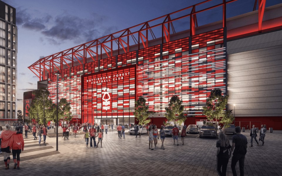 In 2019, Nottingham Forest produced a computer-generated image of their potential new Peter Taylor Stand