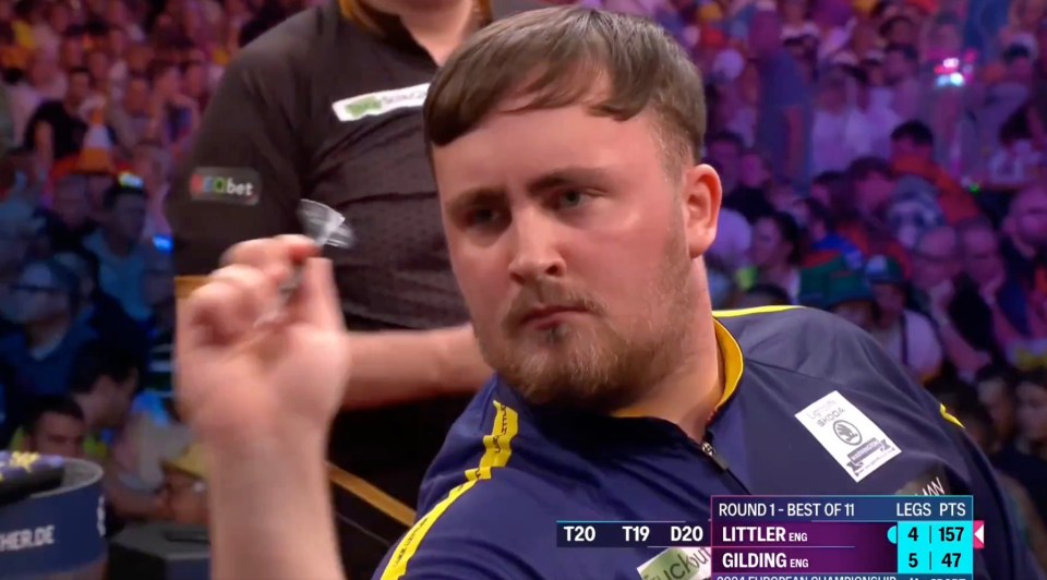 Luke Littler was eliminated in the first round of the European Championship