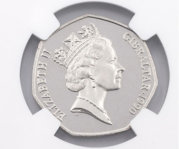 The Gibraltar Christmas mule coin saw a 1990 head minted with a design from 1989