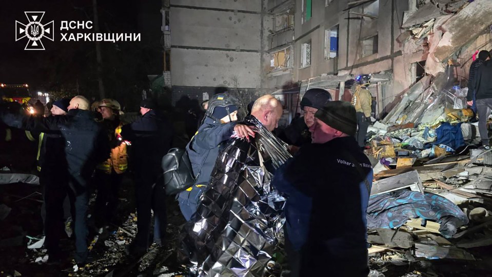 Many locals needed medical attention after escaping the rubble