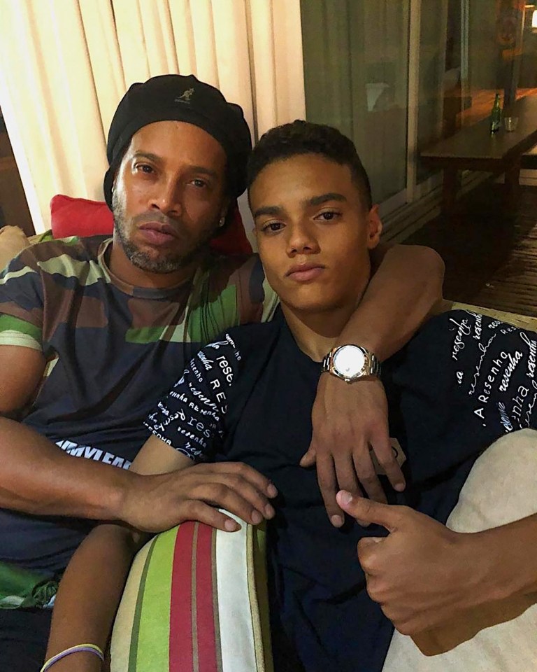 Mendes is following in his father Ronaldinho's footsteps in football