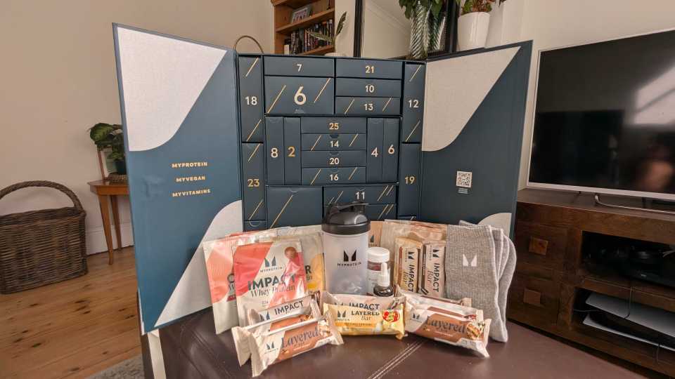 The MyProtein Advent calendar contains an array of products that allow you to treat yourself during the festive period without sacrificing your fitness goals