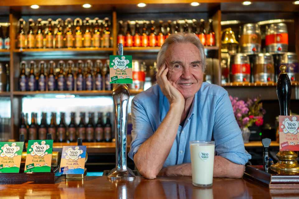 Gavin and Stacey star Larry Lamb is pulling pints of milk at one pub this month