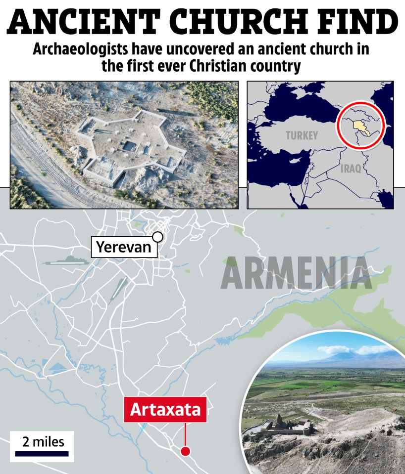 a map showing the location of artaxata and yerevan