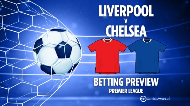 a poster for liverpool v chelsea betting preview premier league