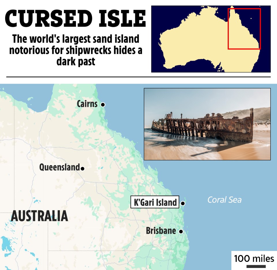 a map showing the location of the cursed isle