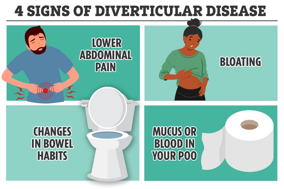 The disease can cause symptoms similar to those triggered by bowel cancer so it's important to get them checked out