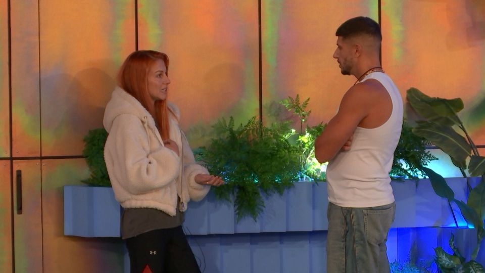 Ali and Marcello argue in the Big Brother garden