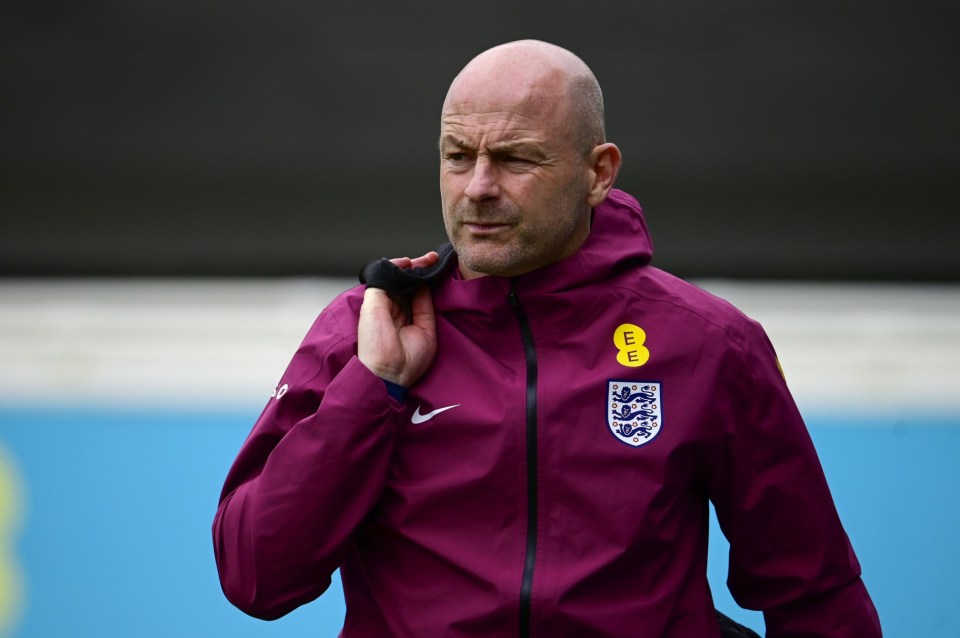 Mandatory Credit: Photo by George Wass/PPAUK/REX/Shutterstock (14768718g) Lee Carsley, Manager of England during the England Mens Training at St Georges Park, Burton On Trent on 09 October 2024 . - PHOTO: George Wass/PPAUK England Training Session and Media Day, George's Park, Burton Upon Trent, UK - 09 Oct 2024