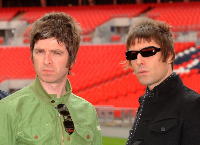 Embargoed to 2000 Monday January 25 File photo dated 16/10/08 Noel Gallagher (left) and Liam Gallagher of Oasis who are nominated for three NME Awards, including best British band, despite the band splitting up five months ago. PRESS ASSOCIATION Photo. Issue date: Monday January 25, 2010. See PA story SHOWBIZ NME. Photo credit should read: Zak Hussein/PA Wire