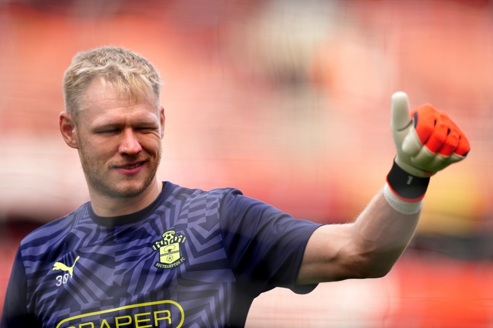 Southampton goalkeeper Aaron Ramsdale warming up prior to kick-off before the Premier League match at the Emirates Stadium, London. Picture date: Saturday October 5, 2024. PA Photo. See PA story SOCCER Arsenal. Photo credit should read: Zac Goodwin/PA Wire. RESTRICTIONS: EDITORIAL USE ONLY No use with unauthorised audio, video, data, fixture lists, club/league logos or "live" services. Online in-match use limited to 120 images, no video emulation. No use in betting, games or single club/league/player publications.