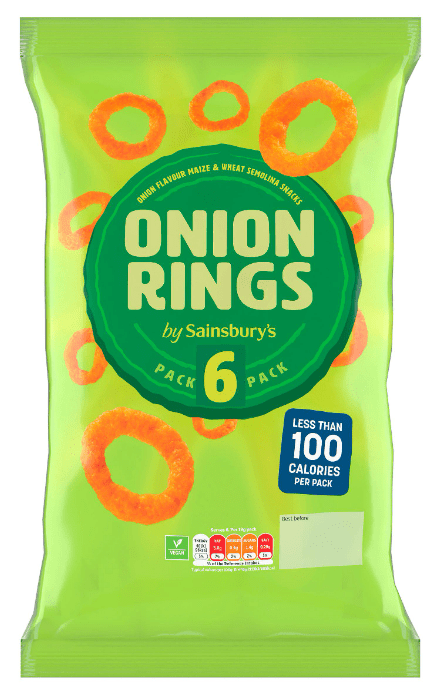 The 125g packs of onion rings, pictured above, with a best-before date of February 8 2025 have been removed