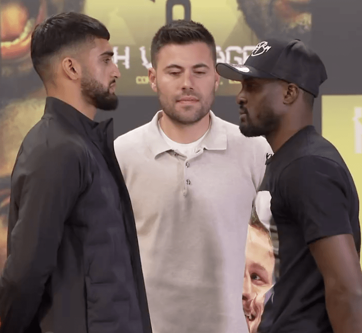 Adam Azim facing off with Ohara Davies