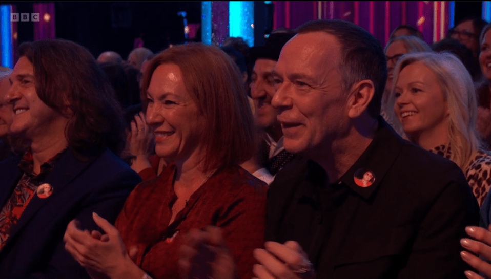 His new partner Tanya Franks was sat beside Adam Woodyatt