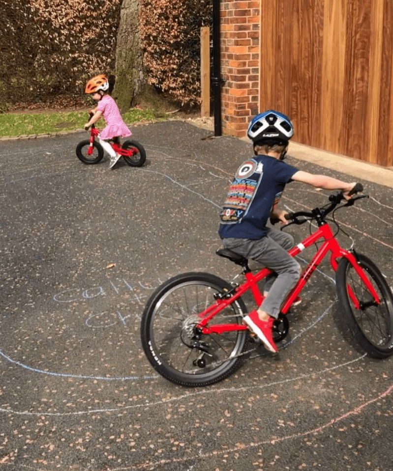 Like dad, both Callum and Chloe are keen cyclists