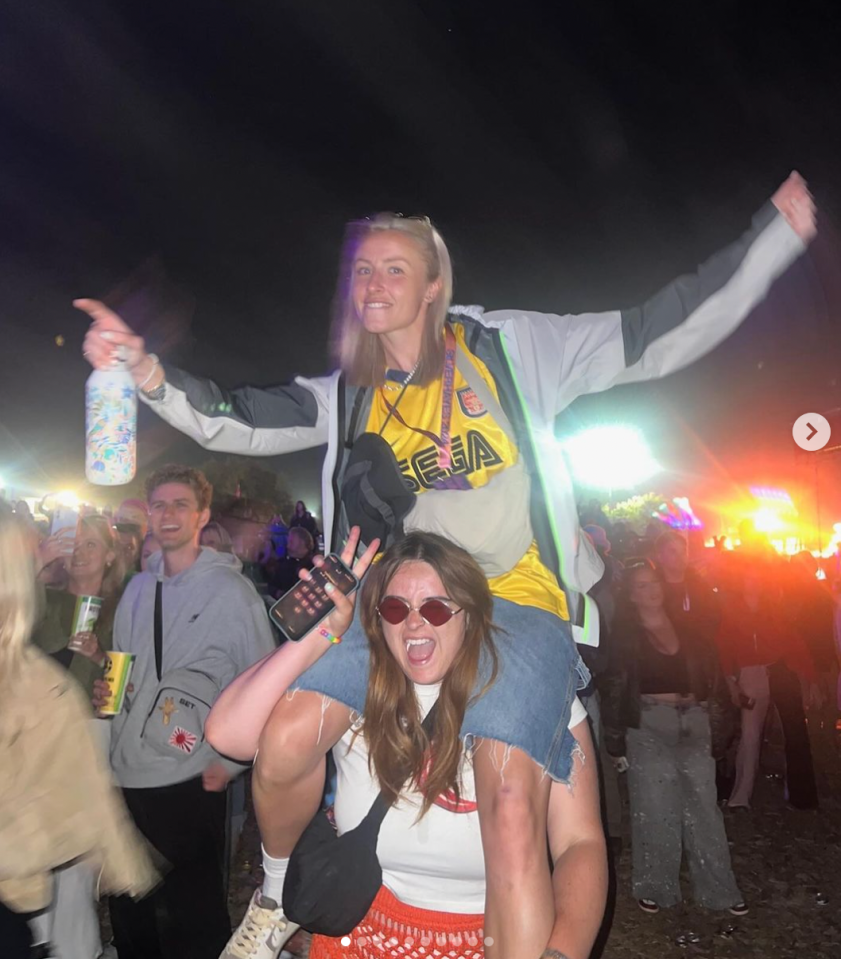 Williamson let her hair down in the summer at Glastonbury