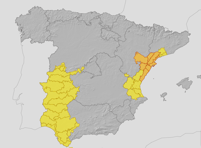 Rain warnings remain in place for parts Spain today