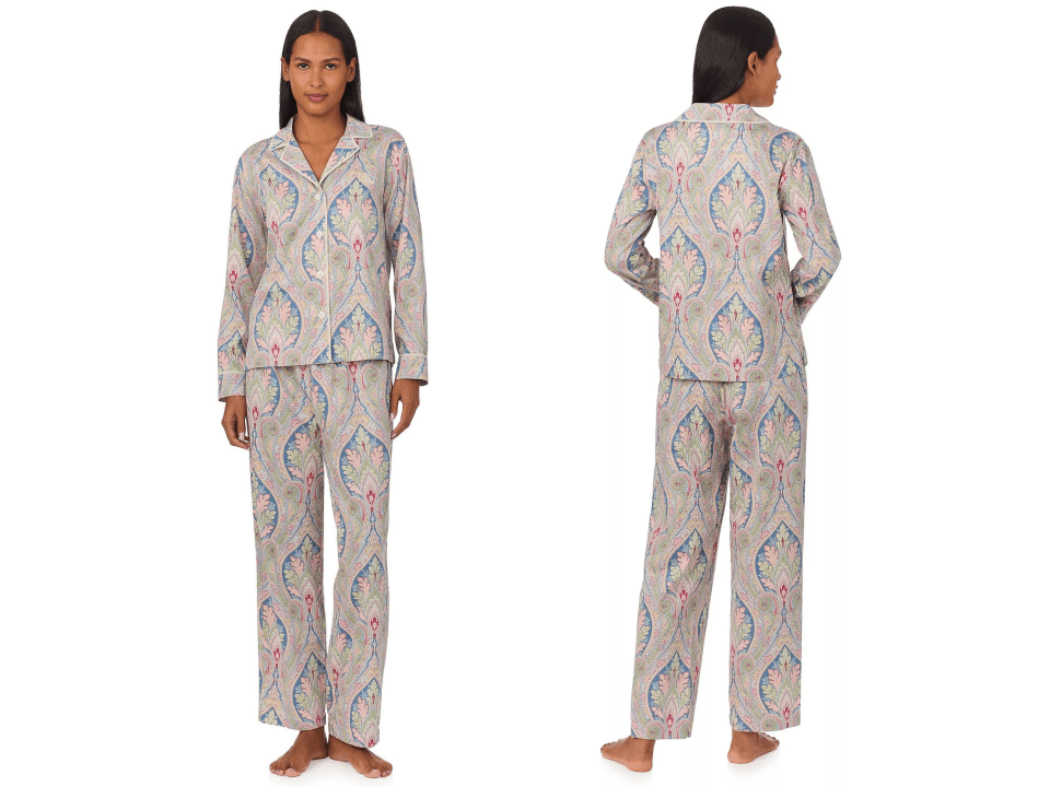 Lauren Ralph Lauren Paisley Shirt Long Pyjama Set