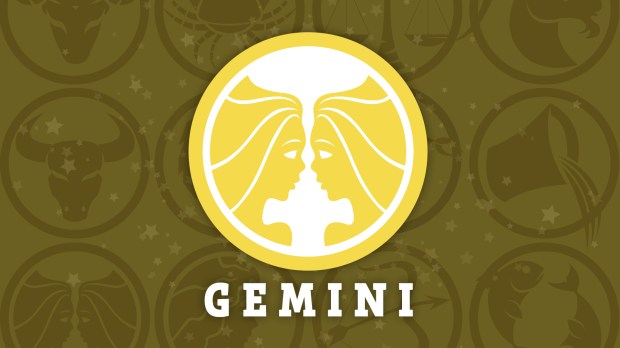 a yellow circle with the word gemini on it