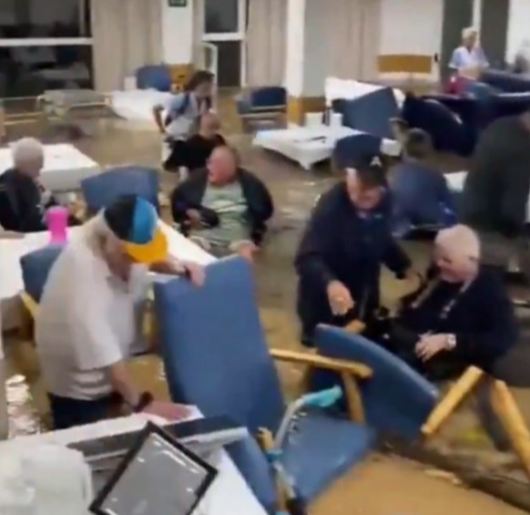 A flooded care home in Paiporta - where five OAPs were killed