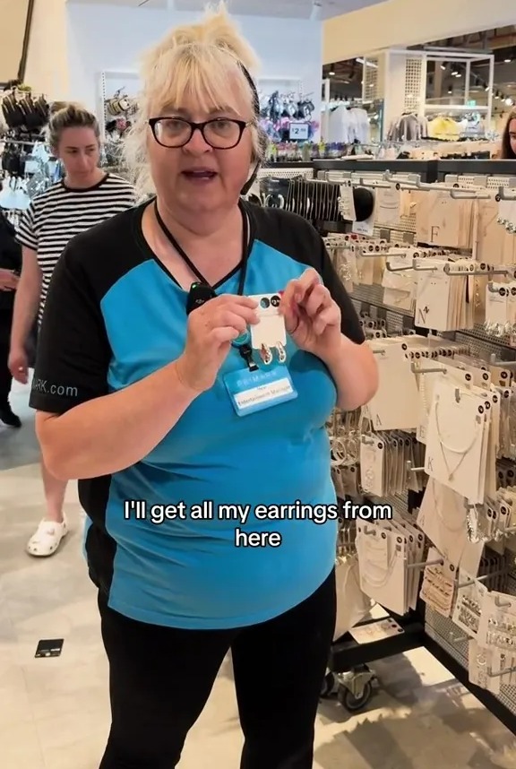 She also buys two packs of Primark earrings a week