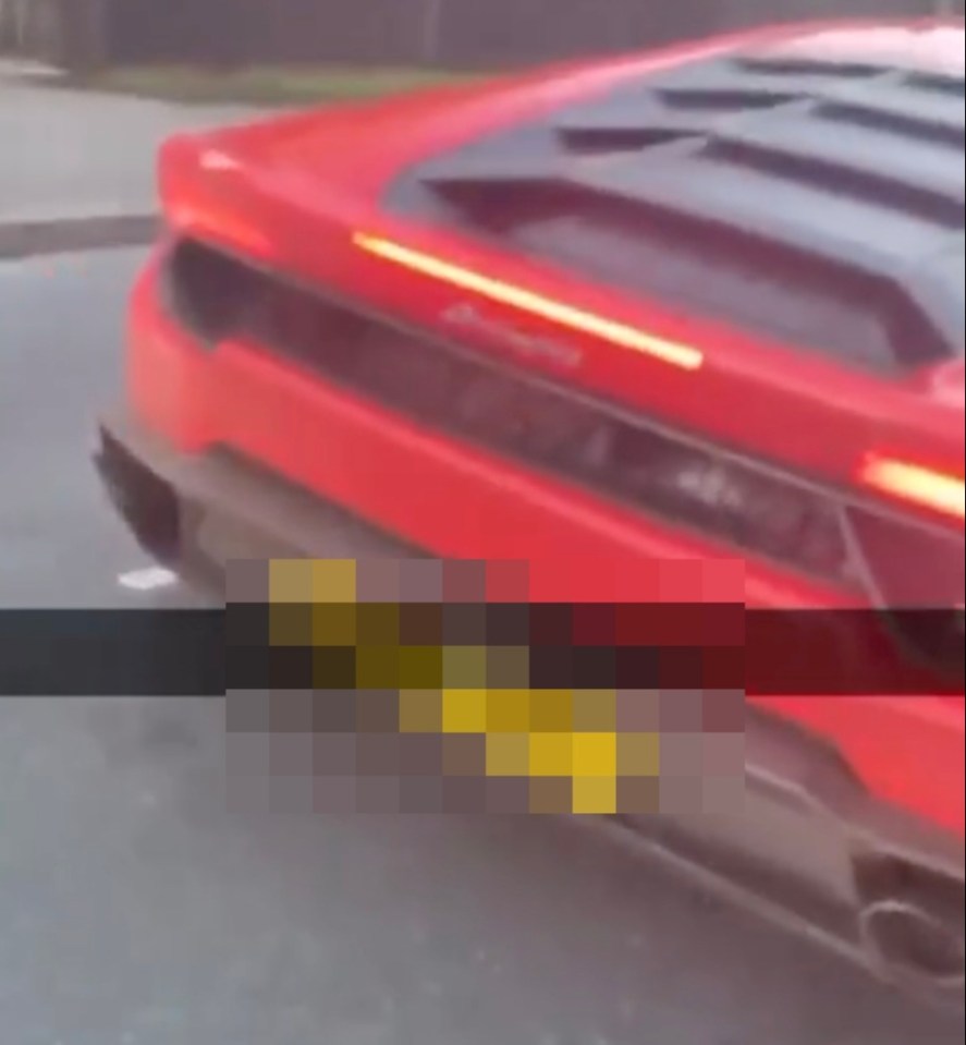 Footage shows crooks revving a stolen Lambo