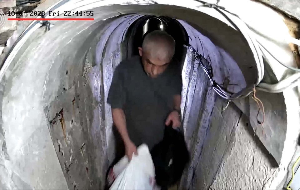 Yahya Sinwar preparing to hide inside Gaza tunnels on October 6