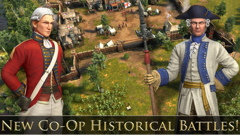 an advertisement for a game that says new co-op historical battles