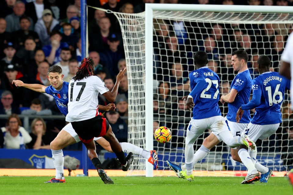 Alex Iwobi scored for Fulham against his old side Everton