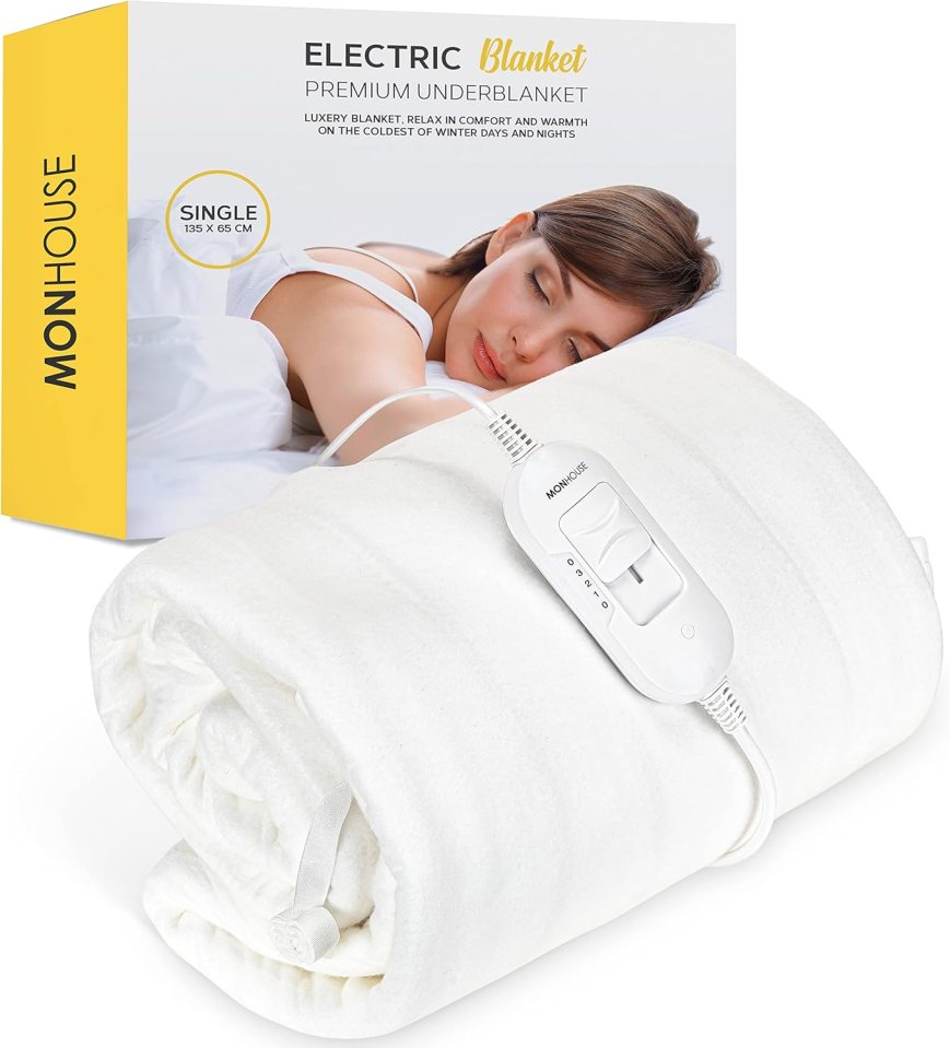 The electric blanket, currently £16.99 on Amazon, costs just 2p an hour to run