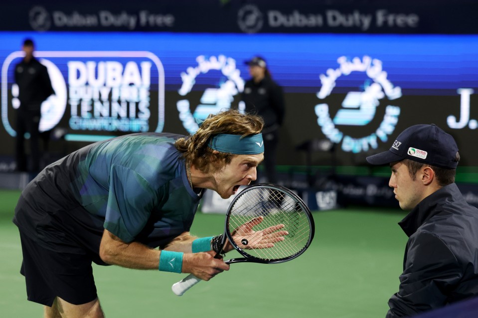 He was disqualified from the Dubai Open after shouting at a line judge