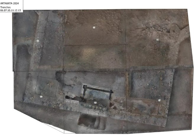 an aerial view of trenches in artakata 2024