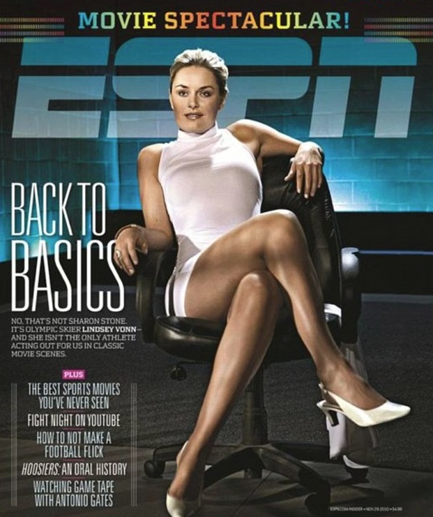 In 2010, Vonn starred in an ESPN mag shoot as Sharon Stone