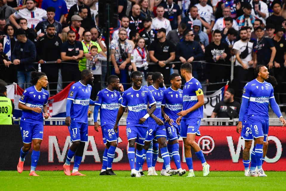 Auxerre's clash with Lyon on Sunday was marred by chaos