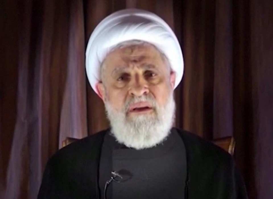 Hezbollah's acting leader Naim Qassem issued a chilling warning to Israel from an underground hideout today