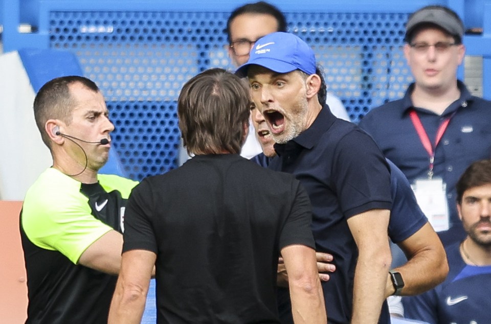 The pair locked horns during and after a match between Chelsea and Tottenham in 2022