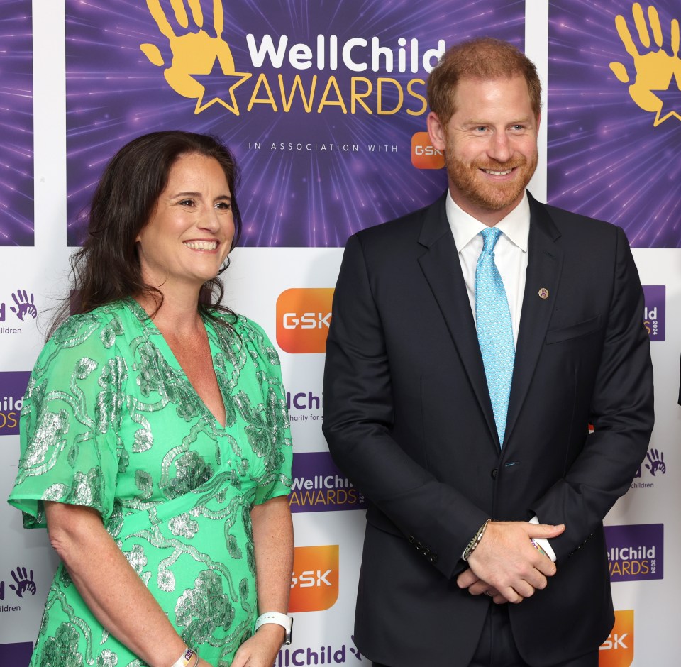 Harry looks cheerful during his solo outing at the Well Child Awards earlier this week